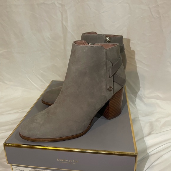 Louise Et Cie Suede &Leatjer Grey Ankle Boots - Picture 8 of 9